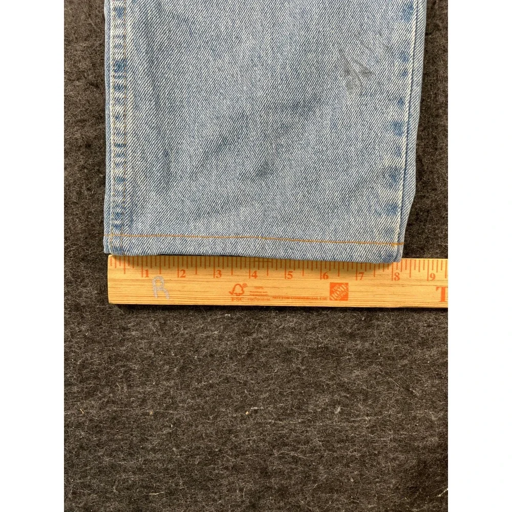 Wrangler Jeans Mens 34x30 Blue Denim Cotton Light Wash Casual Straight Leg
